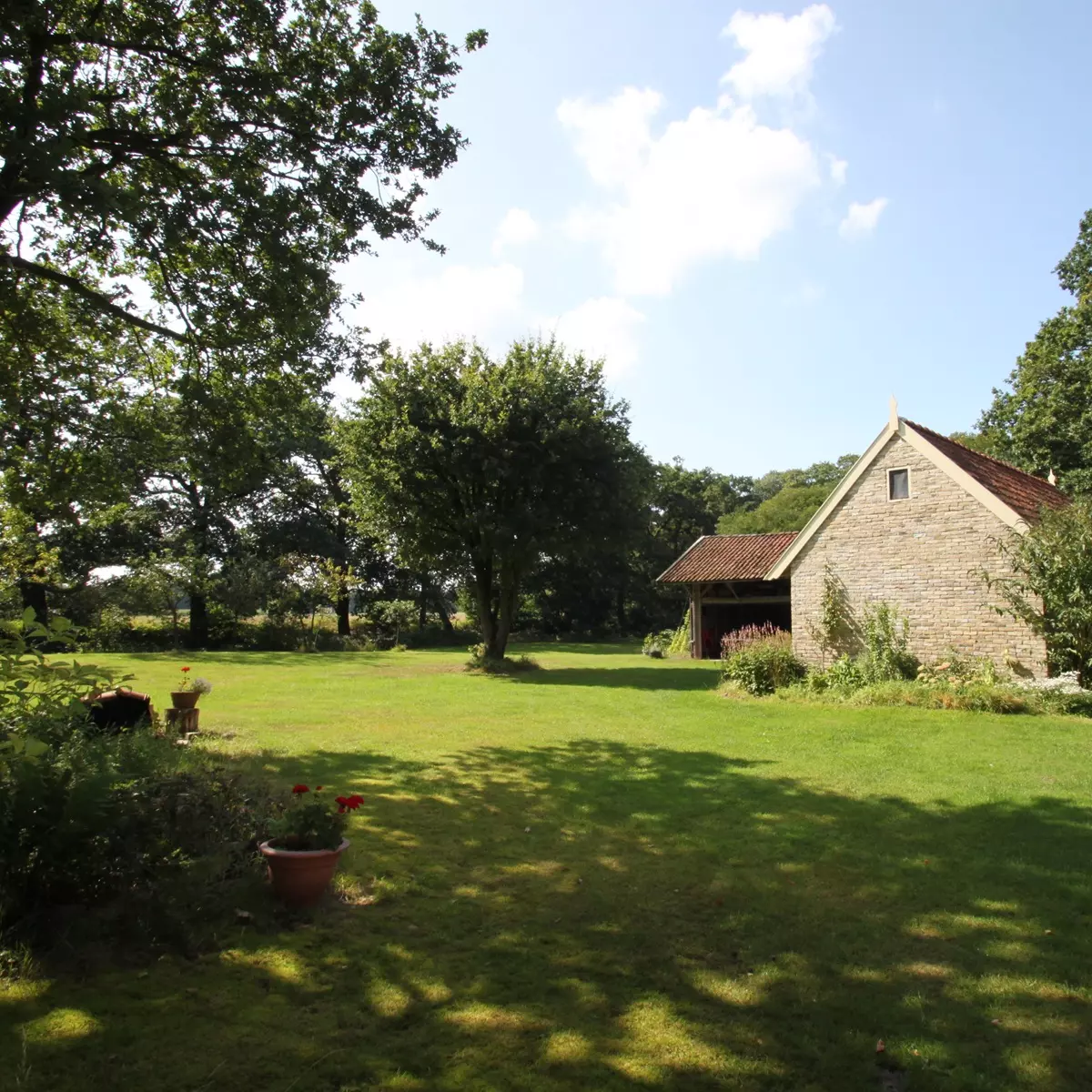 Accommodatie met hele grote tuin